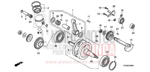 VILEBREQUIN/PISTON NSR125RK de 1989